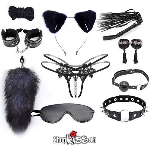Bộ đồ chơi cosplay hồ ly 10 món bạo dâm kích thích mạnh