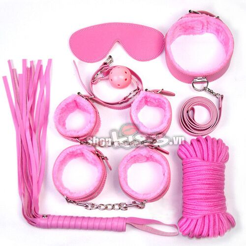 Bộ đồ chơi bạo dâm 7 món hồng kích thích cực đỉnh cho đôi