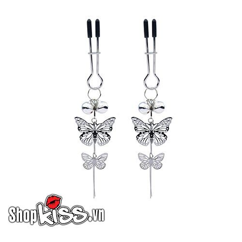 Bộ kẹp vú họa tiết bướm siêu sexy tăng khoái cảm hấp dẫn