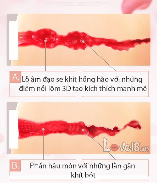 Búp bê silicon bán thân mini BB12E cấu tạo