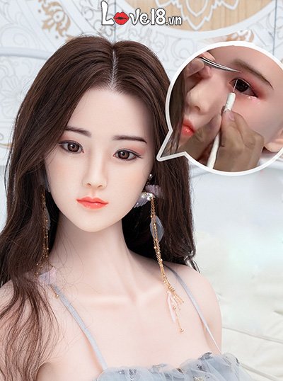 Búp bê silicone bạch kim 1m58 tóc cấy thật mềm mại giá tốt