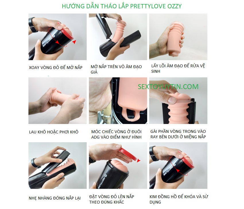Âm đạo giả tự thụt Prettylove Ozzy cảm giác thật rung mạnh