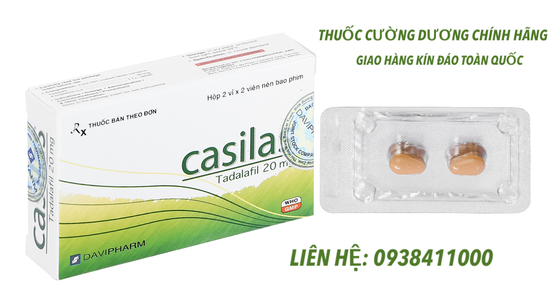 Cửa hàng bán Viên uống Casilas 20mg thuốc trị xuất tinh sớm kéo dài thời gian quan hệ mới nhất