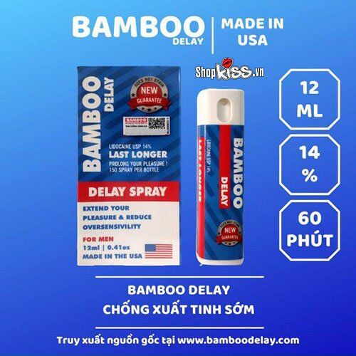 Cung cấp Chai xịt chống xuất tinh sớm Bamboo Delay của Mỹ chính hãng