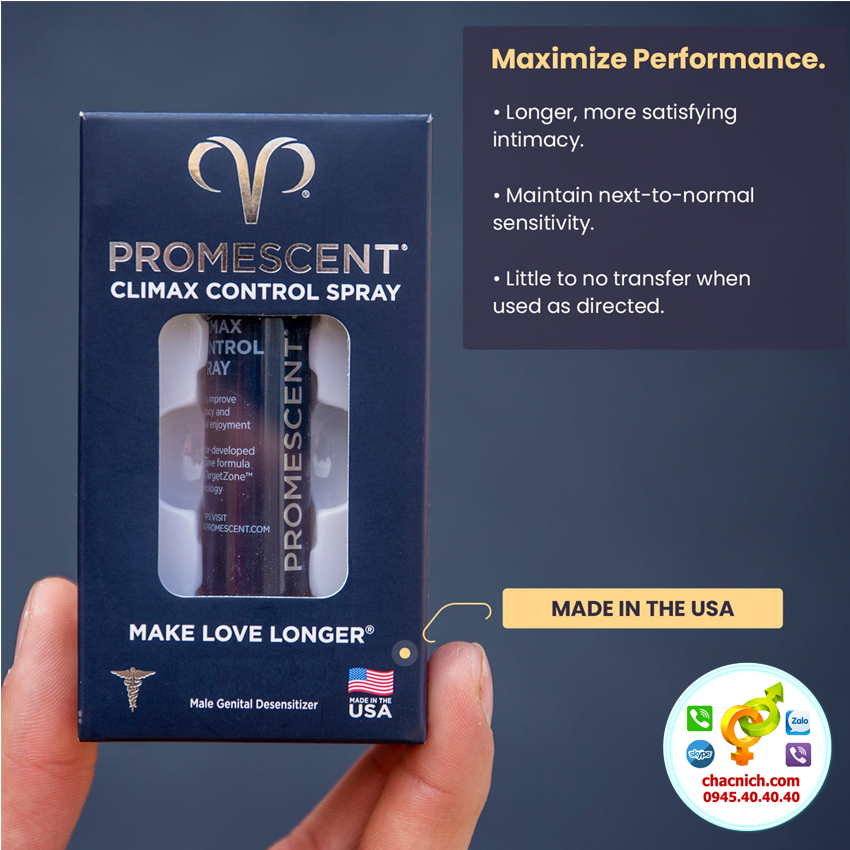 Chai Xịt Promescent Kéo Dài Quan Hệ Mỹ Chính Hãng 2.6ml Cao Cấp