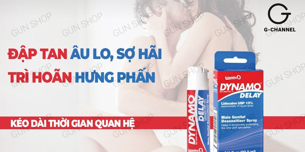 Chai xịt Dynamo Delay Mỹ 22ml - Kéo dài thời gian, tăng khoái cảm Chai xịt Dynamo Delay Mỹ 22ml - Kéo dài thời gian, tăng khoái cảm