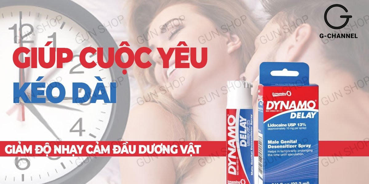 Chai xịt Dynamo Delay Mỹ 22ml - Kéo dài thời gian, tăng khoái cảm Chai xịt Dynamo Delay Mỹ 22ml - Kéo dài thời gian, tăng khoái cảm
