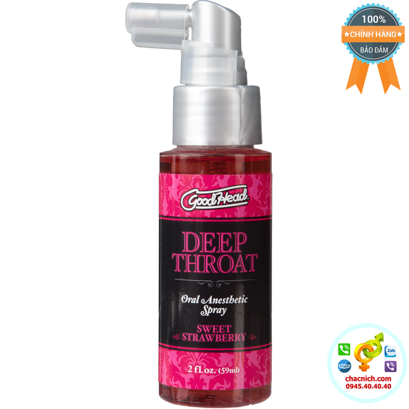 Deep Throat Spray Vị Dâu Ngọt Kích Thích Thăng Hoa Cảm Xúc