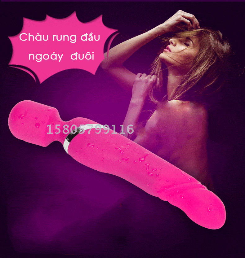 Chày Rung Đầu Đuôi Silicone Mịn Màng Thỏa Mãn Tình Ái Nàng