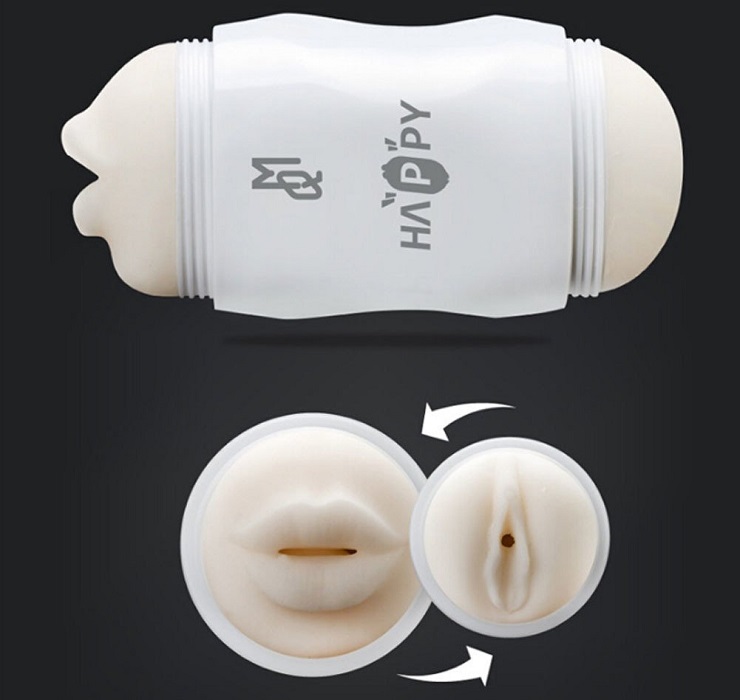 Cốc tự sướng gắn tường Happy 2 đầu siêu mềm mại khoái cảm cực đỉnh