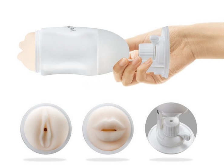 Cốc tự sướng gắn tường Happy 2 đầu siêu mềm mại khoái cảm cực đỉnh