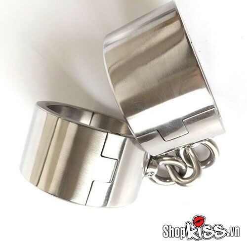 Còng chân BDSM thép không gỉ bạo dâm bền đẹp phụ kiện khóa an toàn