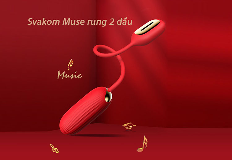Trứng rung Svakom MUSE ngân nga theo nhạc kích thích mạnh mẽ
