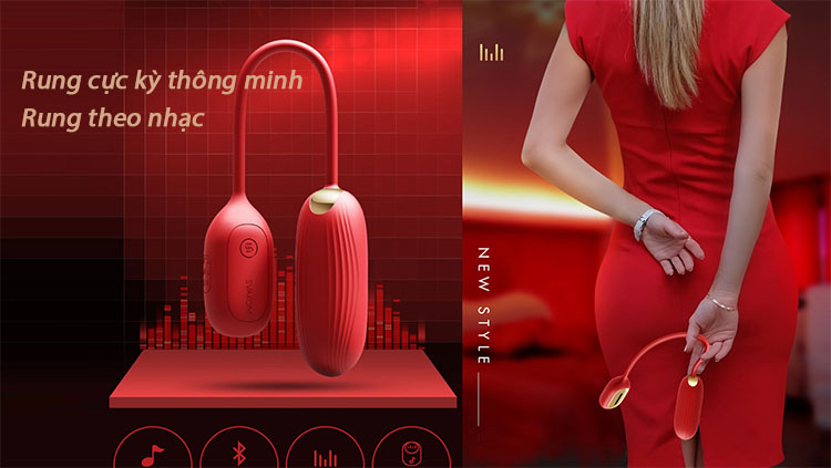 Trứng rung Svakom MUSE ngân nga theo nhạc kích thích mạnh mẽ