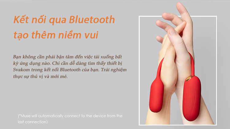 Trứng rung Svakom MUSE ngân nga theo nhạc kích thích mạnh mẽ