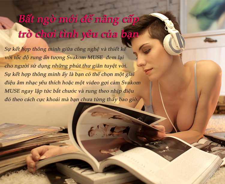 Trứng rung Svakom MUSE ngân nga theo nhạc kích thích mạnh mẽ