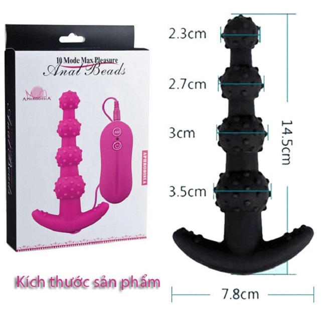 Đồ chơi mát xa hậu môn Aphrodisia rung mạnh gân gai kích thích