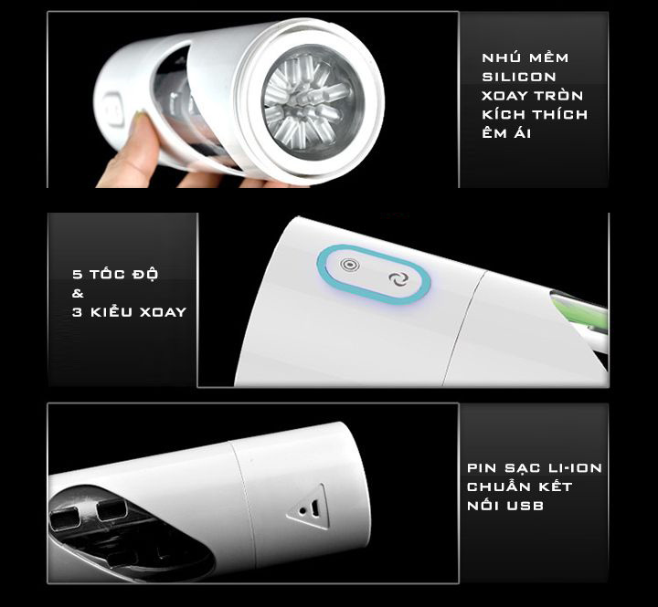 Âm đạo giả Evo Nhật Bản quay tự động kích thích khoái cảm mượt