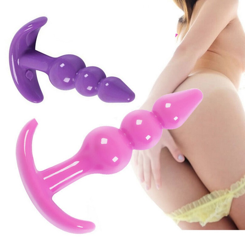 Dụng cụ massage hậu môn nam nữ chuỗi hạt nhọn trong suốt giá tốt