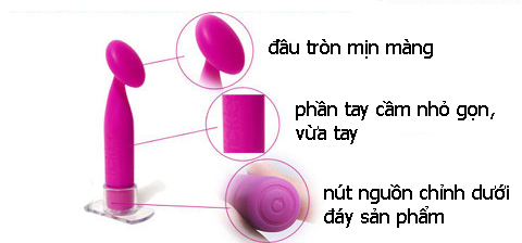 Máy massage điểm G cao cấp hình nấm silicone rung mạnh kích thích