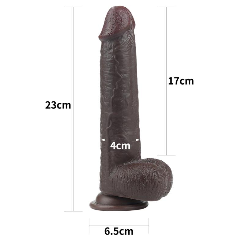 Dương vật giả da đen mềm kích thước lớn 9inch Lovetoy siêu thật