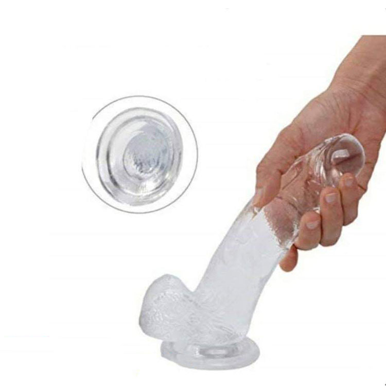 Dương vật giả trong suốt silicon cao cấp gắn tường thỏa mãn nữ