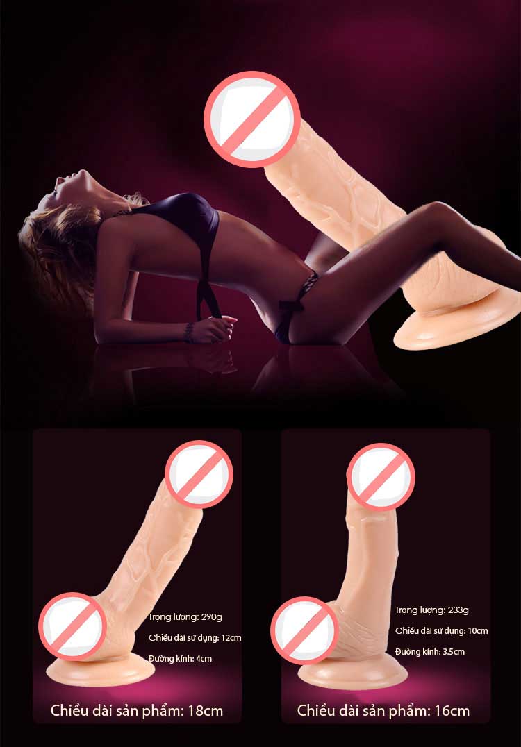 Dương vật silicon mềm gắn tường giá tốt kích thích điểm G
