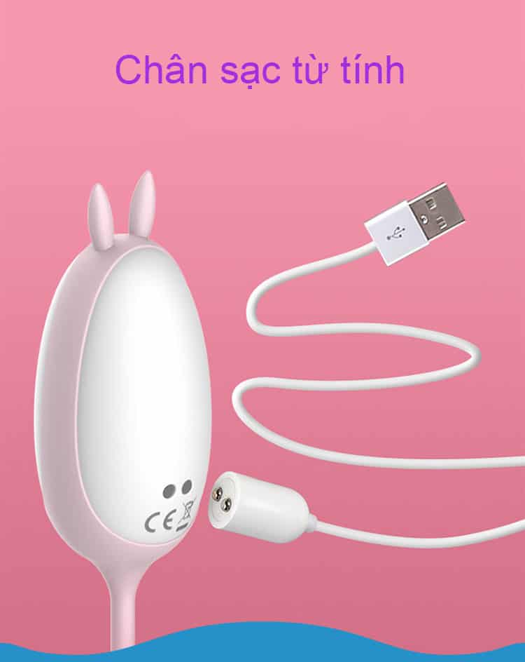 Trứng Rung Tai Thỏ 7 Tần Số EG33B Kích Thích Điểm G, Âm Vật