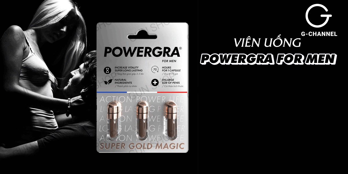 Đánh giá Viên uống tăng kích thước kéo dài thời gian Powergra For Men  - Vỉ 3 viên giá rẻ