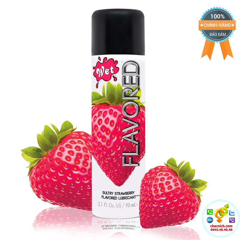 Gel bôi trơn hương dâu Wet dịu nhẹ tăng cảm giác 89ml