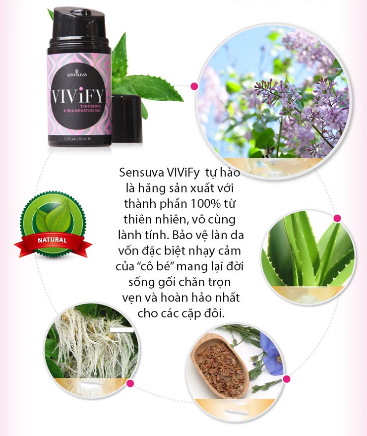 Gel bôi trơn ViViFy se khít âm đạo tăng khoái cảm kéo dài