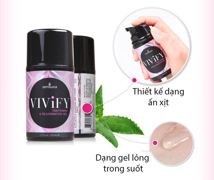 Gel bôi trơn ViViFy se khít âm đạo tăng khoái cảm kéo dài