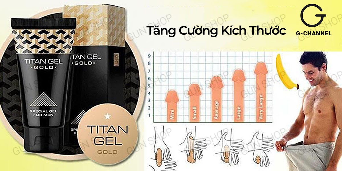 Gel bôi trơn Titan Gold tăng kích thước nhanh chóng chai 50ml