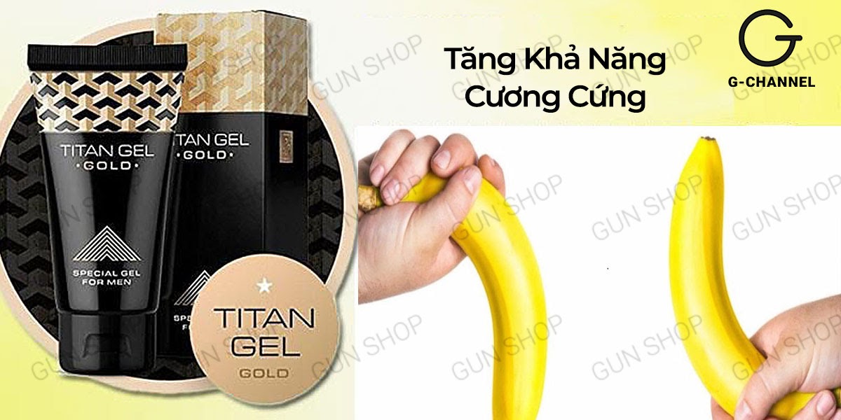 Gel bôi trơn Titan Gold tăng kích thước nhanh chóng chai 50ml