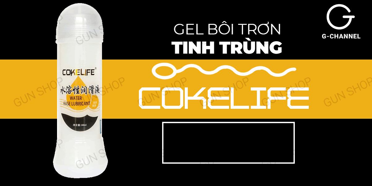 Gel bôi trơn tinh trùng Cokelife 300ml an toàn dễ dùng cho Gay