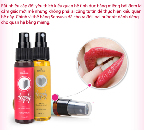 Gel quan hệ bằng miệng Sensuva Deeply Love You 3 hương thơm an toàn