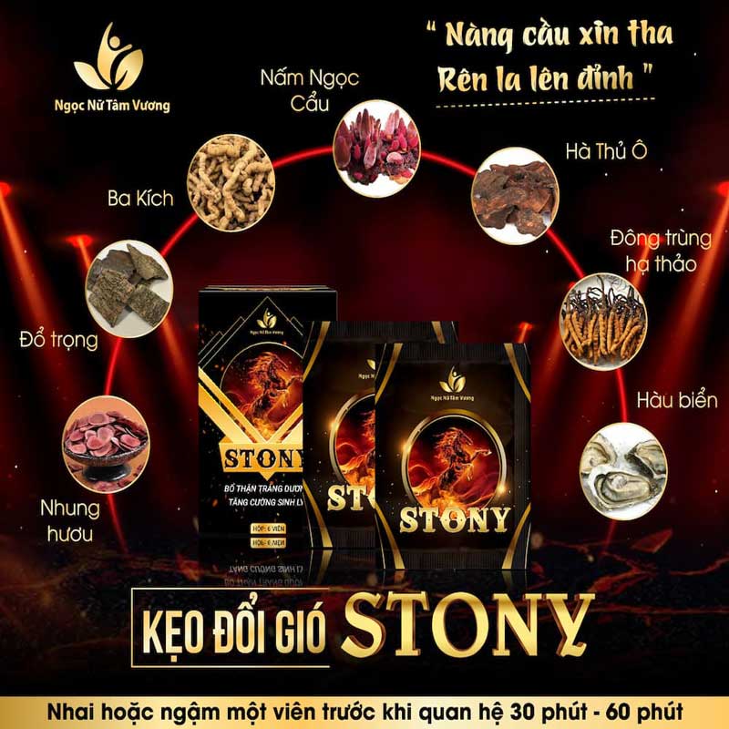 Kẹo Stony chính hãng đổi gió kéo dài thời gian thưởng thức