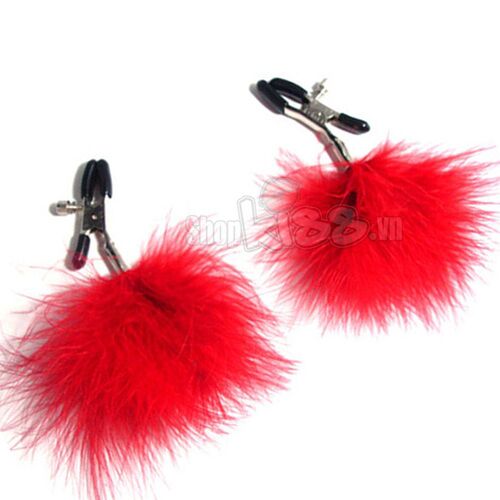 Bộ kẹp ngực cùng chổi lông vũ – Đồ chơi khiêu gợi hấp dẫn