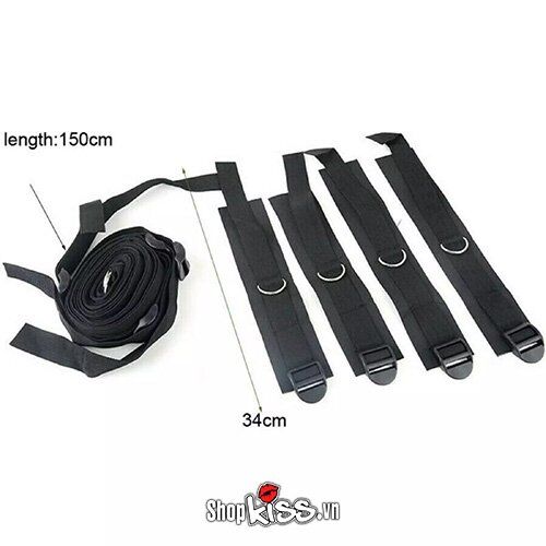 Bộ trói tay chân phòng the đen cao cấp tăng khoái cảm Aphrodisia