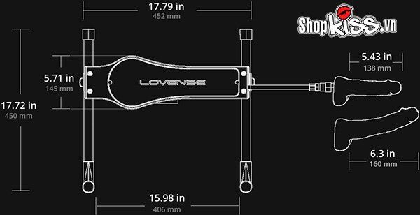 Máy làm tình tự động 2 đầu Lovense Machine kích thích mạnh mẽ