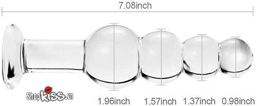 Dụng cụ thủy tinh kích thích hậu môn HM78G chơi cho Gay cao cấp