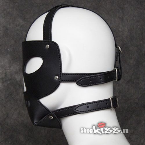 Mặt nạ da full bạo dâm đen cao cấp kích thích khoái cảm