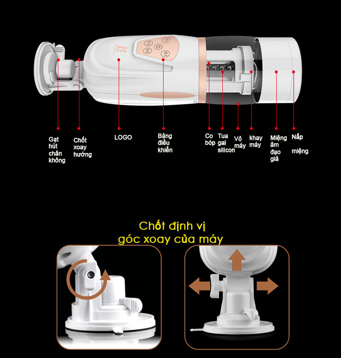 Máy bú cu cao cấp TeleScopic thụt lên xuống gắn tường tăng khoái cảm nam