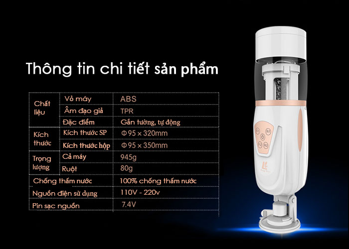 Máy bú cu cao cấp TeleScopic thụt lên xuống gắn tường tăng khoái cảm nam