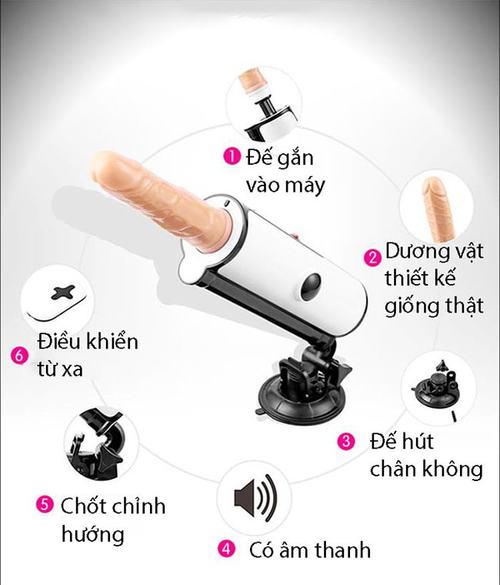 Máy làm tình tự động rung mạnh điều khiển từ xa sextoy nữ cao cấp