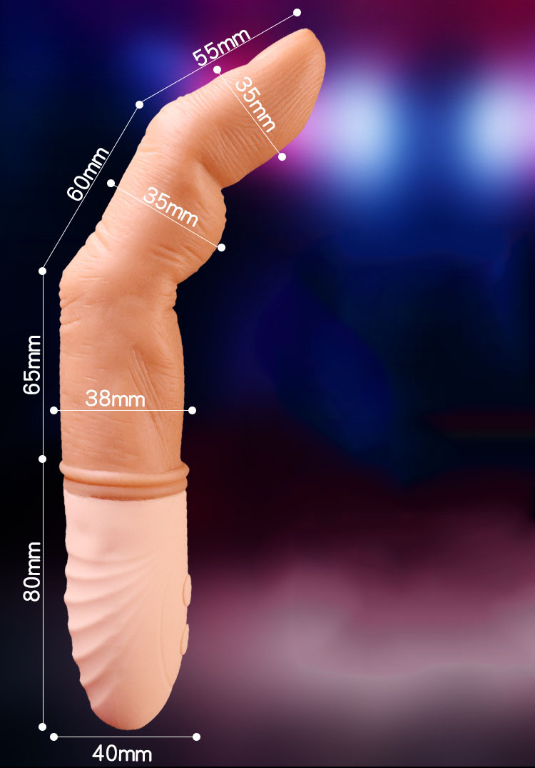 Ngón tay rung silicon siêu mềm mịn chống thấm nước sưởi ấm