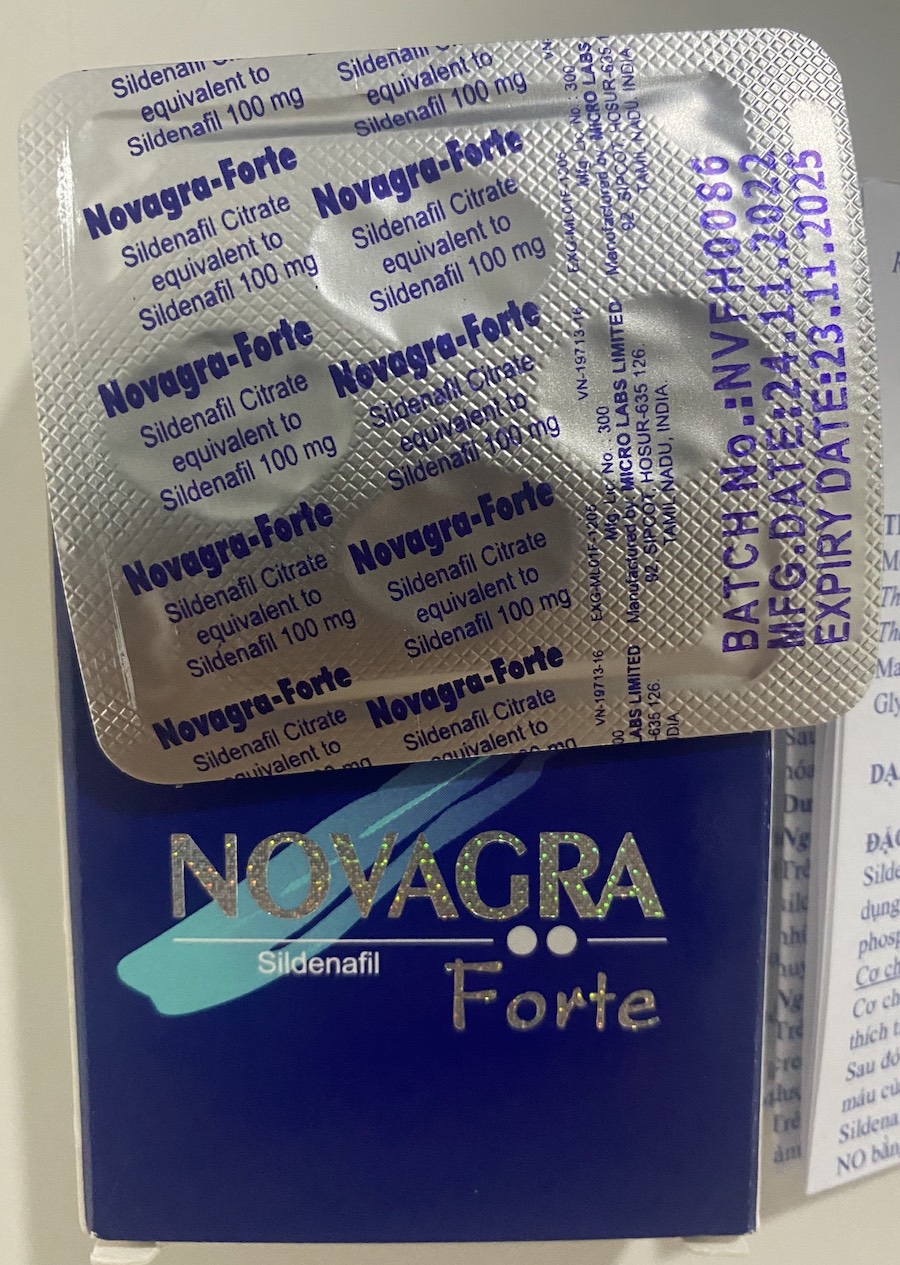 Novagra Forte 100mg cương dương tăng cường sinh lý chống xuất tinh sớm