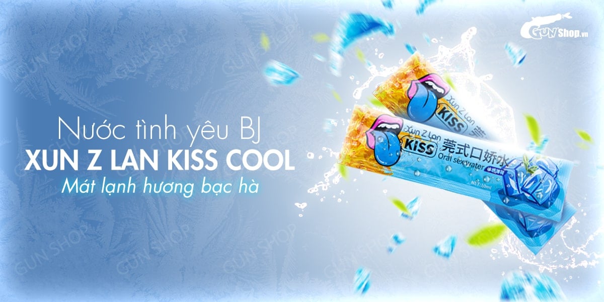Cung cấp Nước tình yêu BJ mát lạnh hương bạc hà - Xun Z Lan Kiss Cool - Gói 10ml  tốt nhất