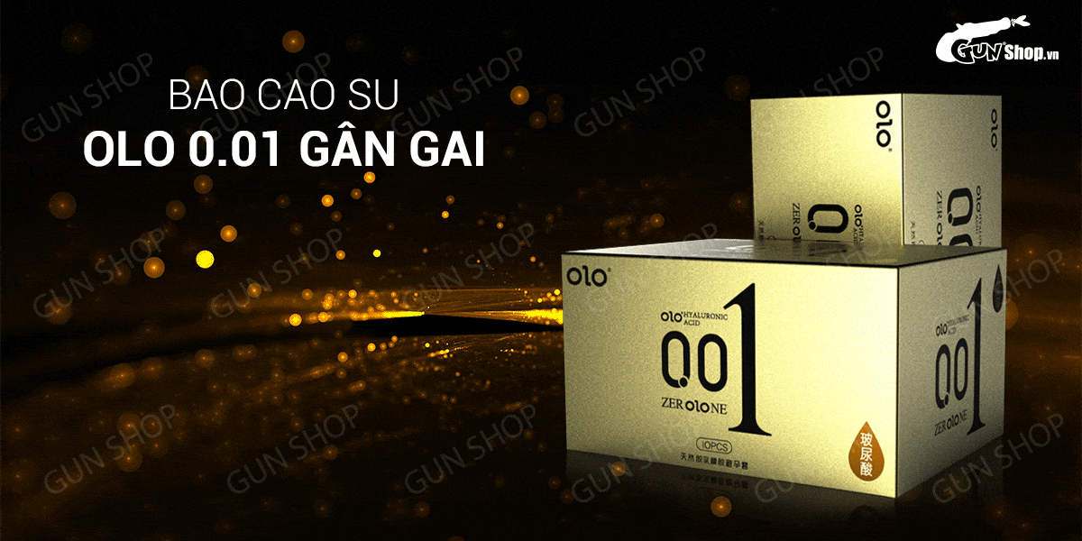 Bao cao su OLO 0.01 gân gai siêu mỏng - Kéo dài cực đỉnh, 10 cái