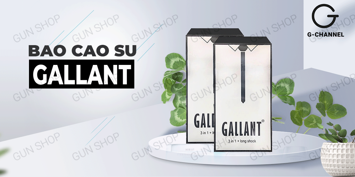 Nơi bán Bao cao su Gallant 3 trong 1 - Kéo dài thời gian - Hộp 10 cái  chính hãng